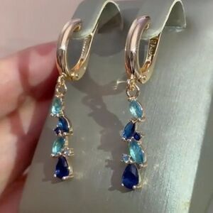 ⭐️𝅺New Colorful Natural Zircon Dangle Drop Earrings